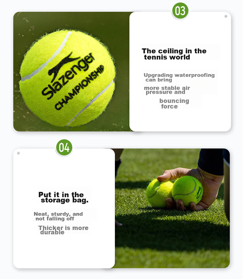 Slazenger Tennis Training And Match Balls, Rubber Canister with 3 Balls, STB340966 6