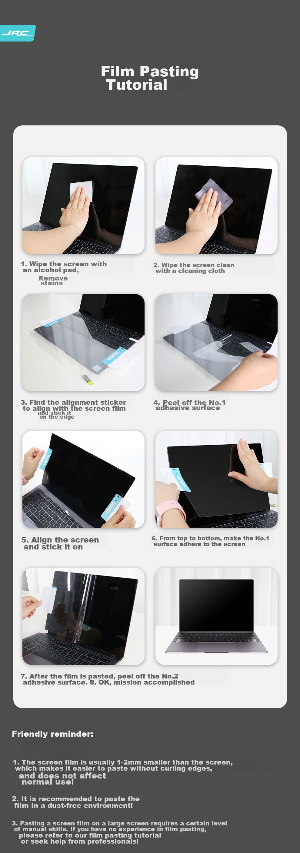 Jichuan [2-Pack | Ultra-Clear Original Color], Huawei MateBook D16/SE V20/CPU/Linux Screen Protector, for 2026/25 Laptop Models, Screen Protective Film 12