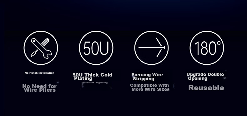 UGREEN CAT5e Ethernet Cable without RJ45 Connectors, Gigabit Network Patch Cord, 50U Gold-Plated CAT5E Unshielded RJ45 Computer Network Cable Connector Crystal Head 45704 3
