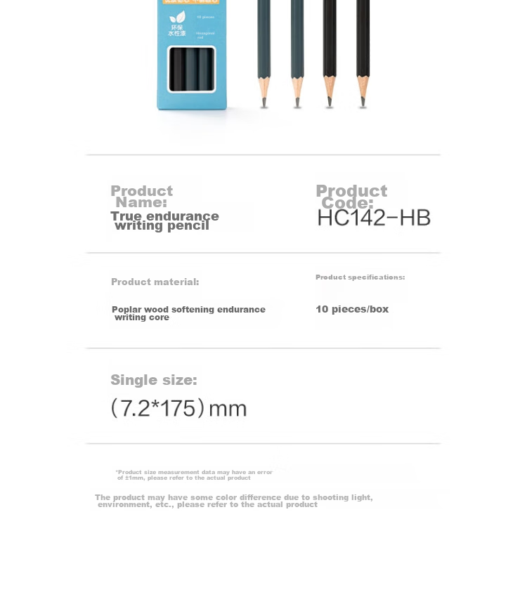 Deli Zhen Nai Xie Hexagonal Writing Pencil HB (10 Pieces/box), Drawing, Writing Practice, Doodling, HC142-HB, Student Back-To Stationery 16