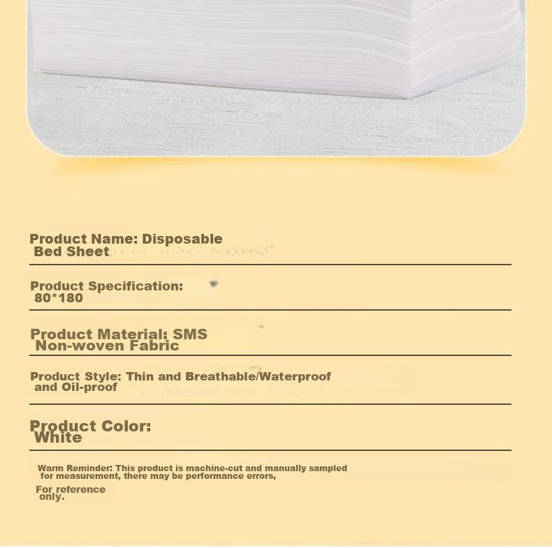 JAJALIN Disposable Bed Sheet for Beauty Salon, 80*180cm White Single Bed Mat for Massage And Foot Bath, Non-Woven Fabric with Holes, 100 Pieces 10