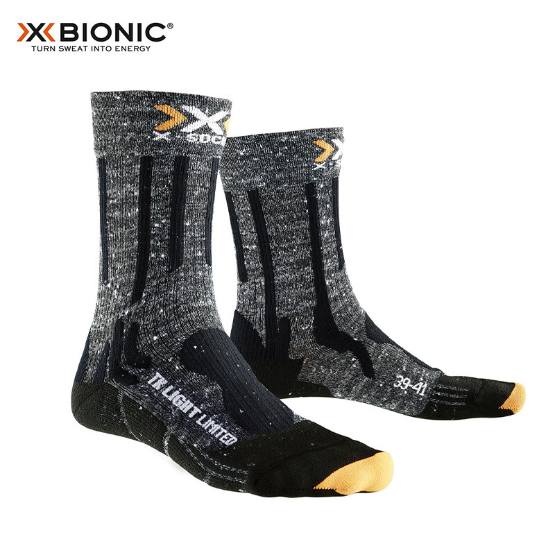 Удобные дышащие носки XBIONIC для активного отдыха и хайкинга, легкие, G174, серый/черный, размер 35-38