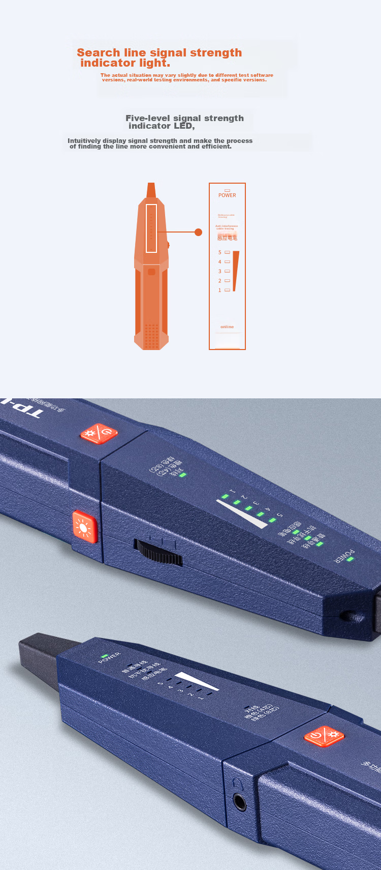 TP-LINK Network Cable Tester, Multifunctional Telephone Network Cable Tracer And Tester, PoE Cable Finder with Anti-Interference, TL-CT128 4