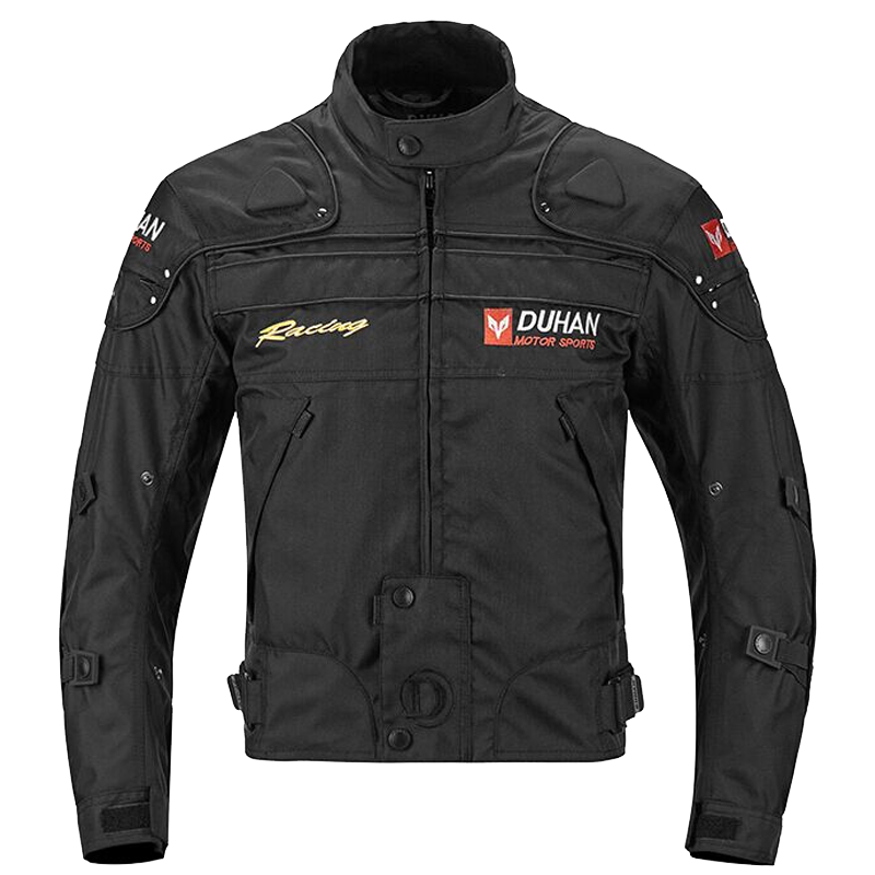DUHAN D-020, DUHAN Motorcycle Riding Suit for Men, All-Season Anti-Fall Motorcycle Jacket, Off-Road Racing Suit, Rider's Suit, Black, XL
