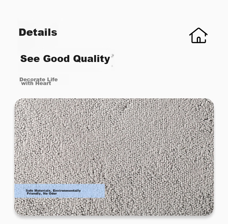 Grace Bathroom Mat, Non-Slip Absorbent Memory Foam Bath Mat, Foot Pad 40x60cm, Premium Gray 13