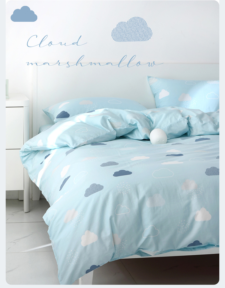 Dohia Pure Cotton Duvet Cover Single Piece, Double Bed Linen All-Season Pure Cotton Quilt Cover Duvet Insert for 1.8m Bed 230*229cm 6