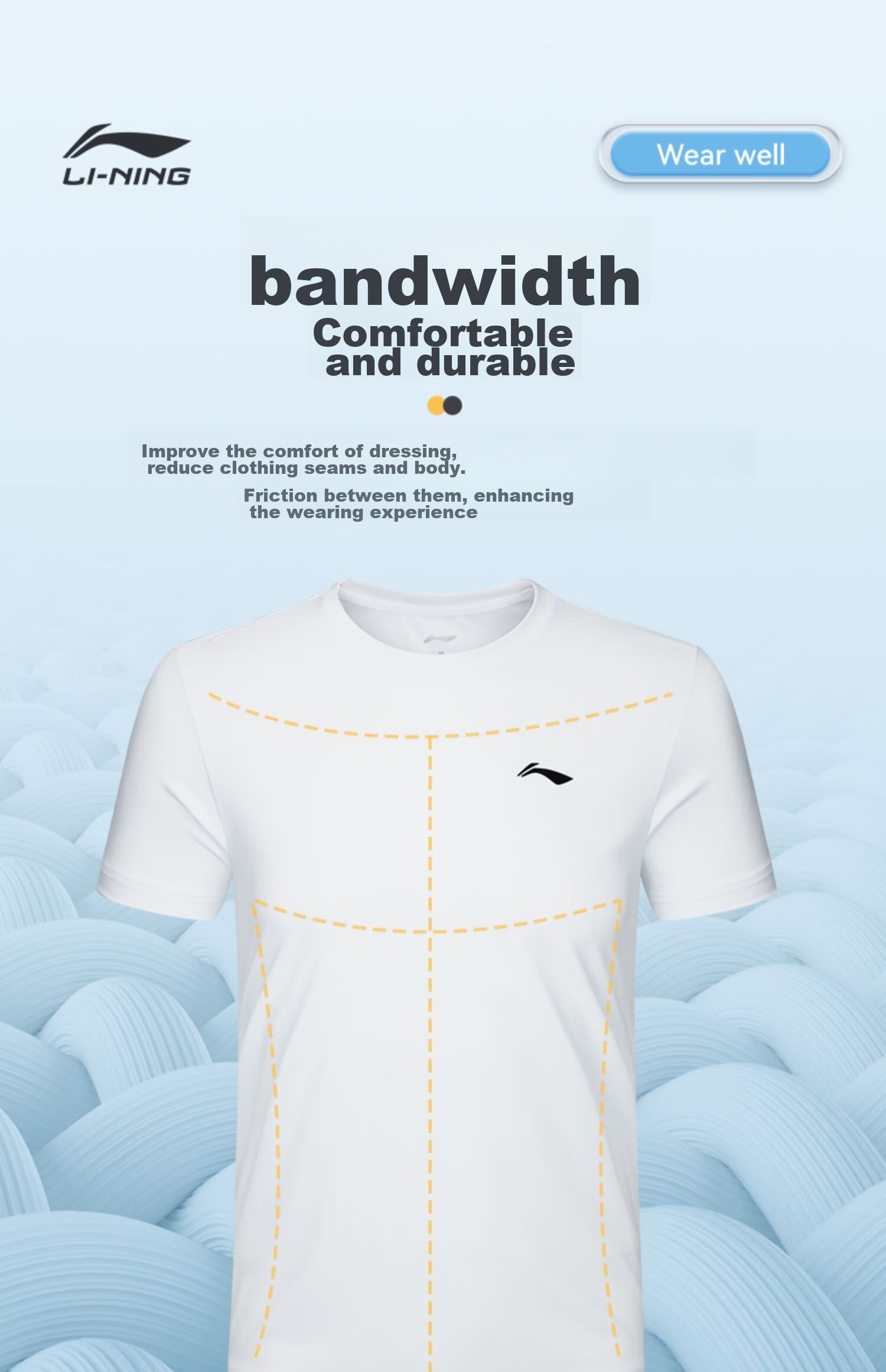 Li-Ning Short-Sleeve T-Shirt for Men, Summer Style, Trendy Printed Couple's Design, Loose-Fitting Casual Breathable Round Neck Sports Top 9