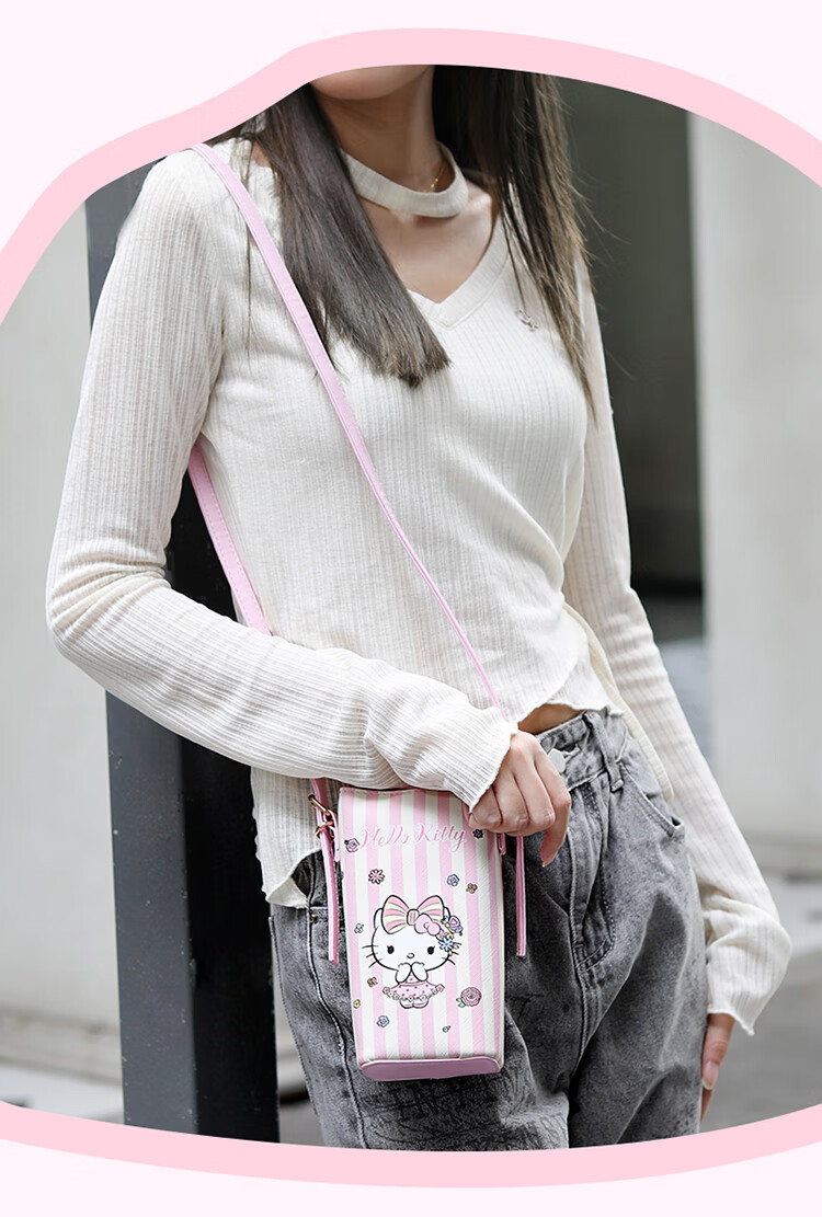 Mesuca X Kuromi Handbag, Women's Portable Phone Bag, Shoulder Crossbody Small Purse, Birthday Gift for Girls 51