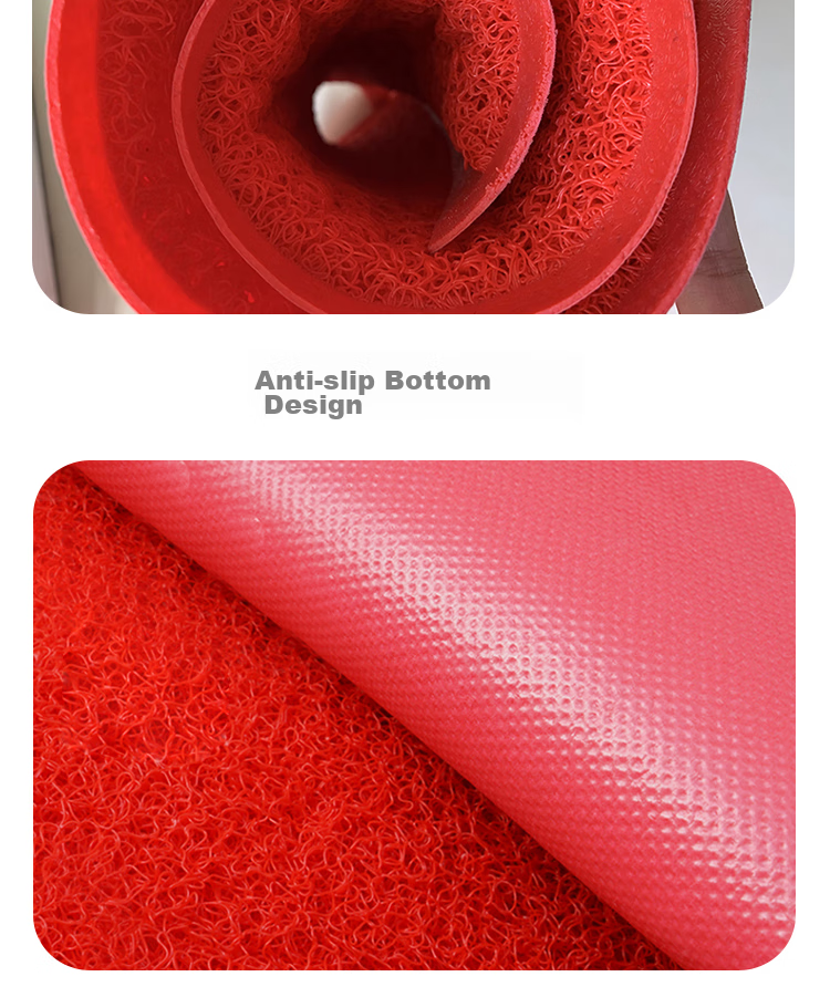 DIYIN Entrance Door Mat, Welcome Doormat, Waterproof Loop Pile Mat for Main Doorway, Non-Slip Mat, Red without Text, 50*70cm 11