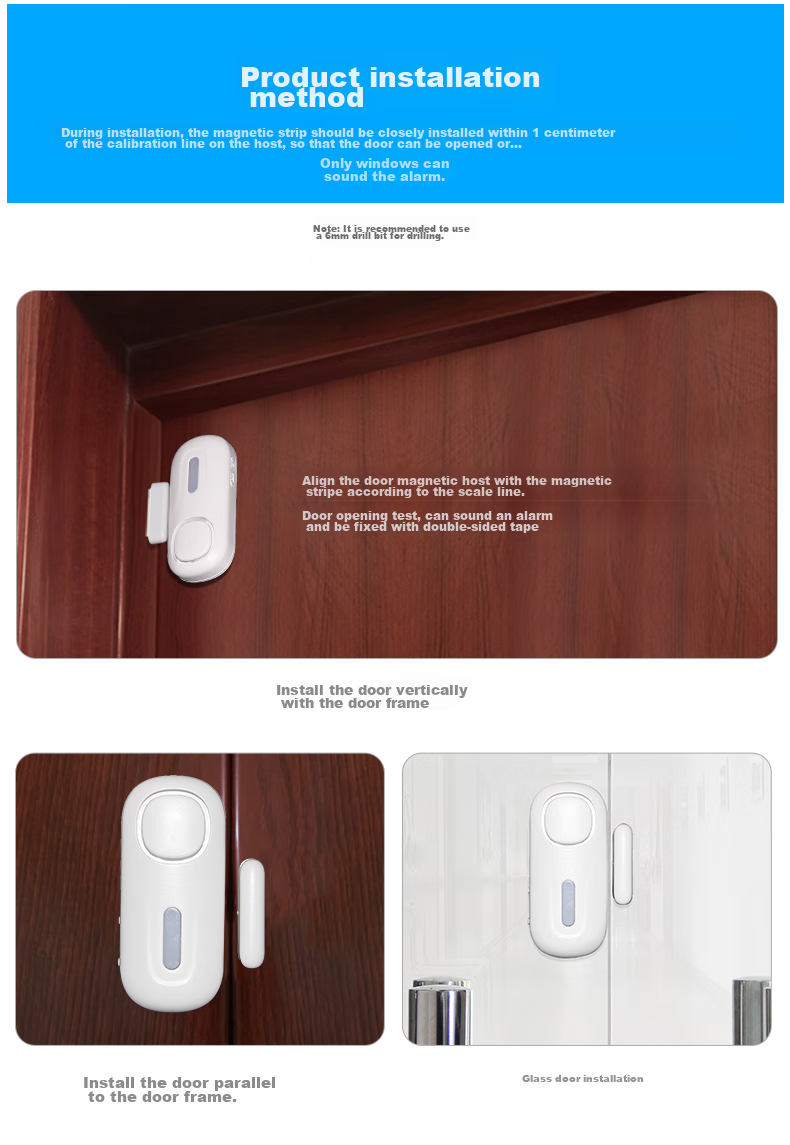 LFang KR-D2 Door Magnetic Alarm, Anti-Theft Alarm for Doors And Windows, Home And Shop Use, Wireless Remote Control Anti-Theft Device for Doors And Windows 25