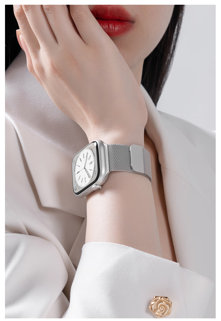 Iboann Magnetic Watch Band Compatible with Huawei Fit5, Milanese Loop for Huawei Watch Fit4/5Pro, Metal Integrated Accessory for Smartwatch FIT3 27