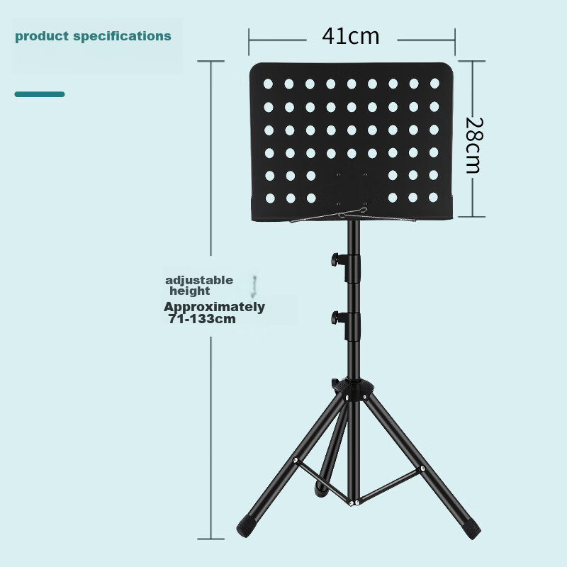 MOSEN MS-202S Music Stand, Professional Adjustable Height Music Stand, Universal Instrument Music Stand, Approximately 1330mm, Classic Model