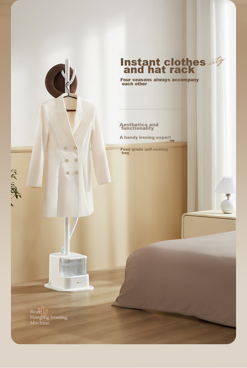 Bear Upright Garment Steamer, 40g/min High Steam Output, 1.8L Large Water Tank, Home Use Ironing Machine, Handheld Steam Iron, High Power, Group Purchase Gift (With Ironing Board), GTJ-F20P2 12