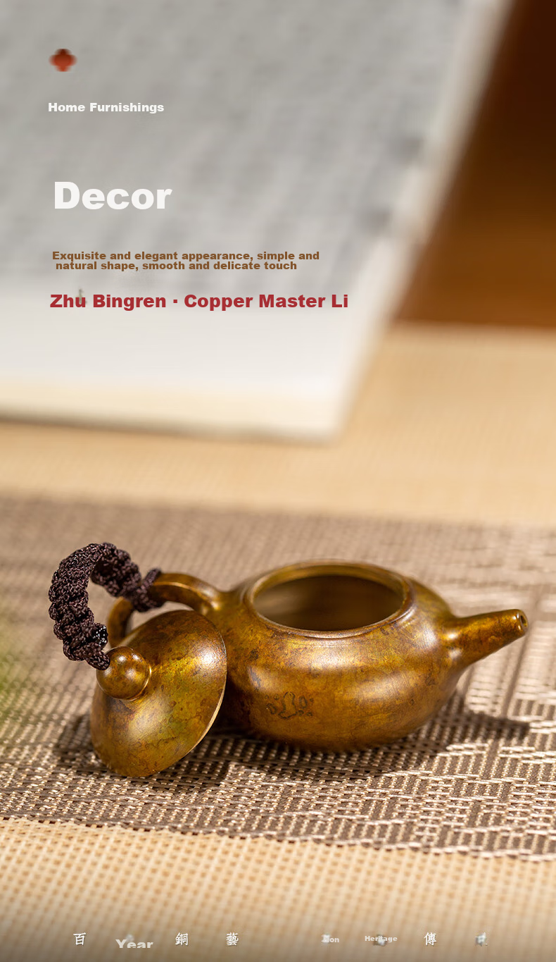 Zhubingren Hainabai Chuan Teapot, Decorative Piece for Living Room Entrance Hallway Tabletop 5