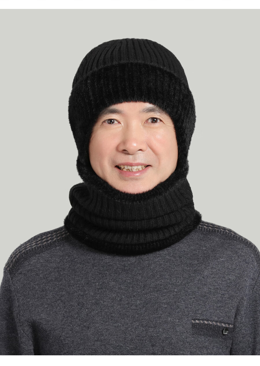 Hengyuanxiang Men's Hat for Autumn And Winter Warmth, Thick Wool Knit Cap for Middle-Aged And Elderly, Birthday Gift for Dad Or Grandpa 18