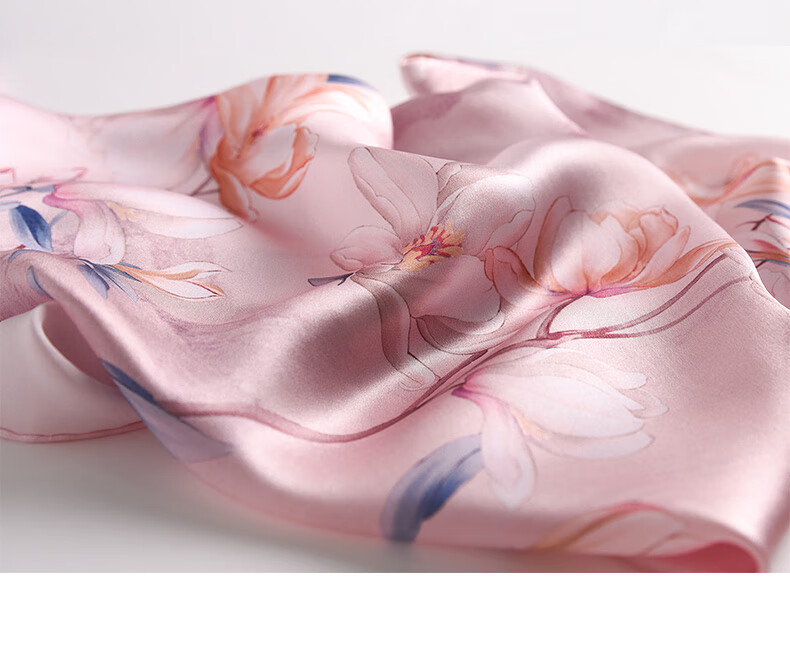 Hangsilu Silk Scarf, Women's Brooch Set, Shawl, Mulberry Silk, Birthday Gift, High-End Mid-Autumn Festival Gift for Mom, Wife, Elders 13