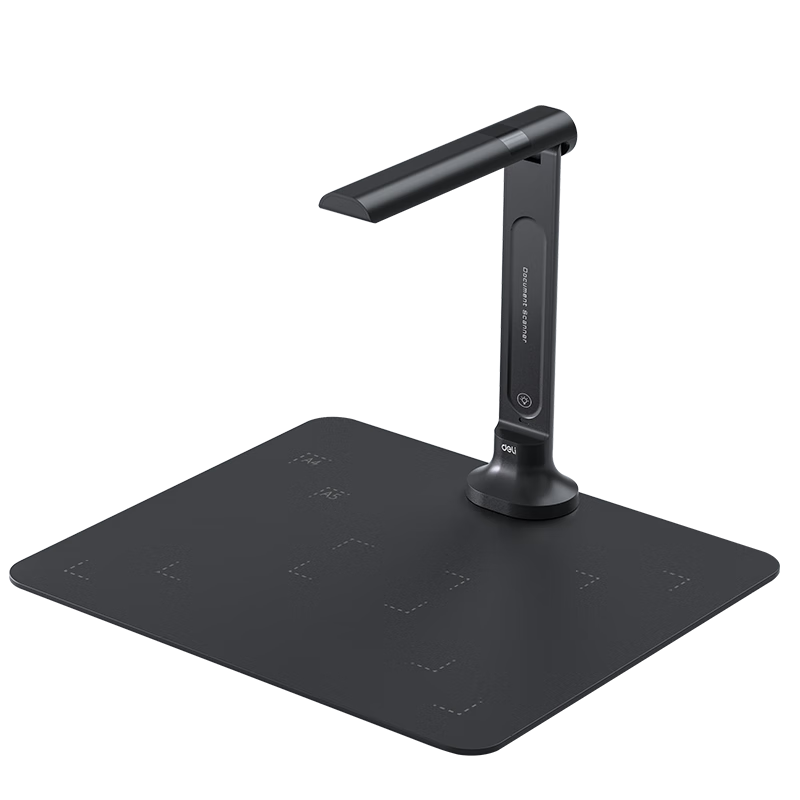 Deli AI Intelligent Scanner High-Speed Camera, Automatic Continuous Scanning of 12 Million Pixels Video Display, Photo File Document ID Card Contract Scanning High-Definition Projection A4 Soft Base GK121