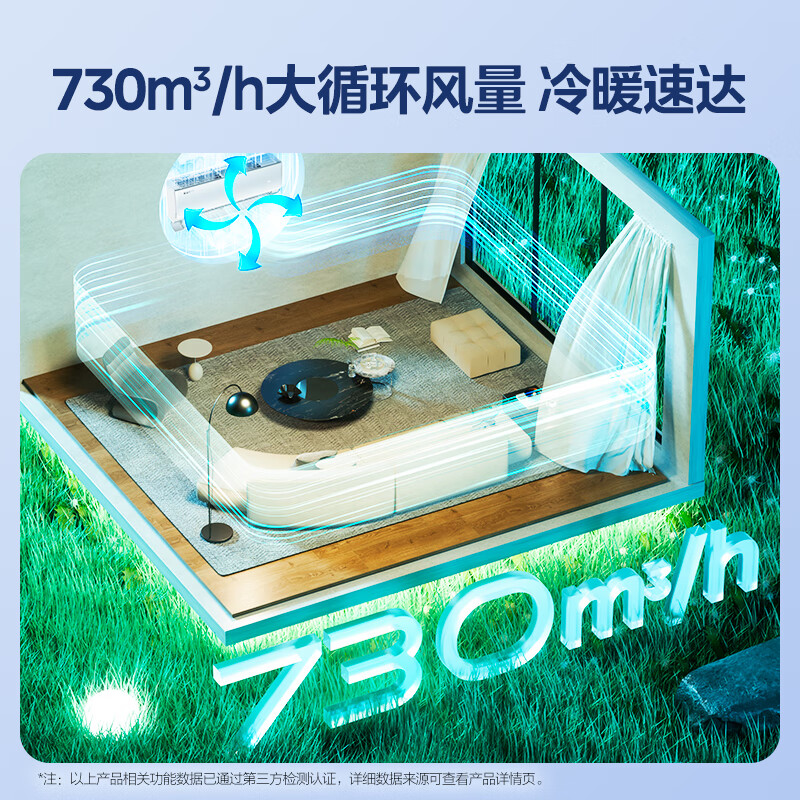 美的空调【2025款 酷省电Pro一度电系列】大1匹 新一级能效 变频冷暖 空调挂机 KFR-26GW/N8KS1-1P