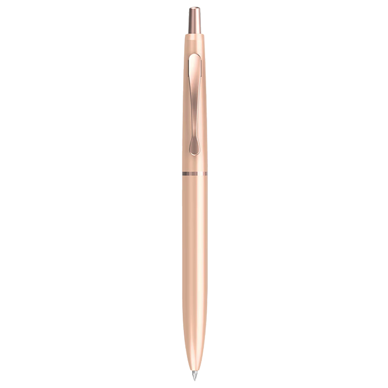 ZEBRA C-JJ30 Gel Ink Retractable Pen, 0.5mm Fine Metal Body, Business Office Gift Pen, Light Honey Yellow Barrel, Single Pen Pack