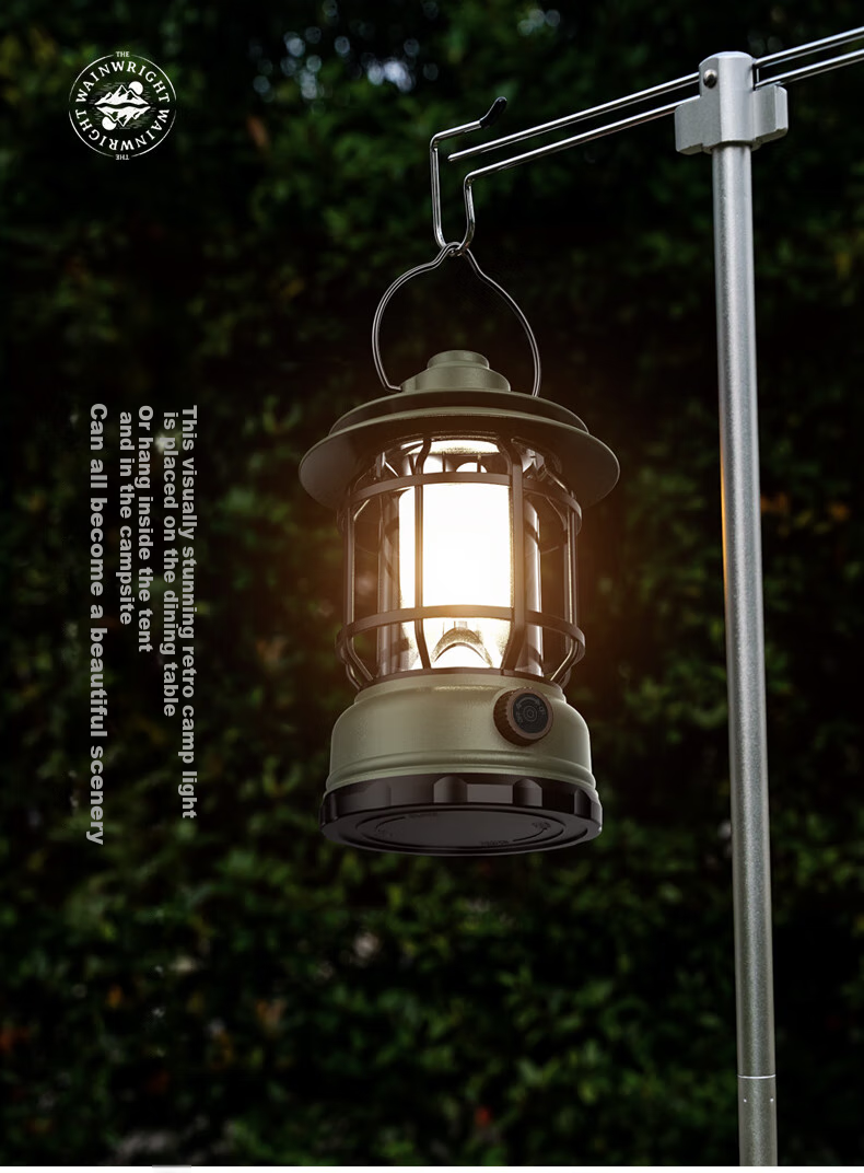 SHENYU Camping Light, Outdoor Rechargeable Lantern, Tent Light, Hanging Lamp, Horse Lantern, Power Outage Home Lighting, Long-Lasting Battery Life 7