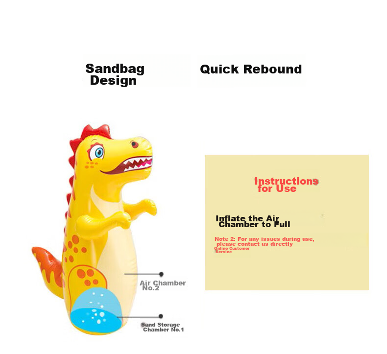 INTEX Inflatable Punching Bag, Children's Fitness Boxing Exercise Toy, Dinosaur/Dolphin/Magical Dragon Sandbag Water Bag Style Randomly Sent 5