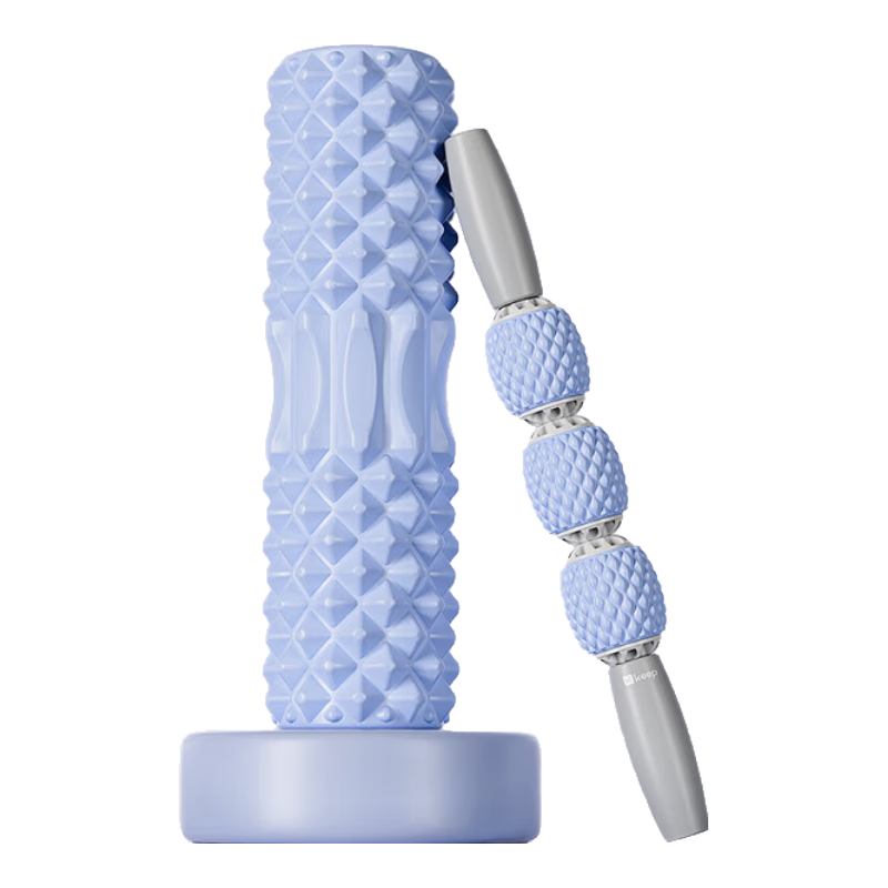 Keep Foam Roller Set of Two Muscle Relaxation Massage Stick Roller Yoga Equipment Combination Light Blue
