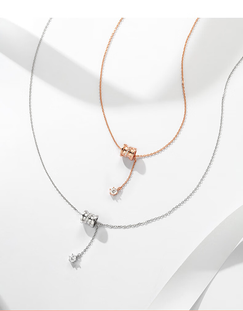 FanciFanci Slim Waist Silver Necklace for Women Rose Gold Luxury Pendant Birthday Gift for Girlfriend 5