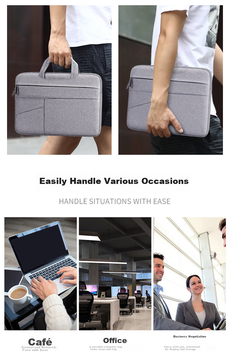 BUBM Laptop Handbag for Men, Suitable for Apple, Lenovo, Huawei 13-Inch Computers, Briefcase Inner Pocket Bag 6