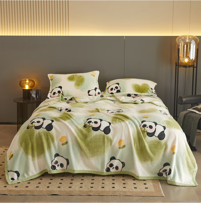 Hengyuanxiang Coral Fleece Blanket, Nap Office Throw, Bed Use Thick Winter Bed Sheet, Single Milk Flannel Small Blanket 30