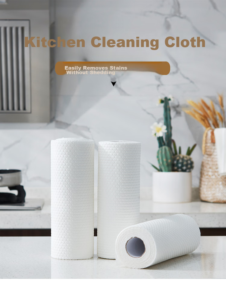 Miaoran Extra Large Roll 30 Sheets 25*25*40 Sheets 10A Antibacterial Dishcloth Kitchen Cleaning Cloth Scrubbing Cloth 1