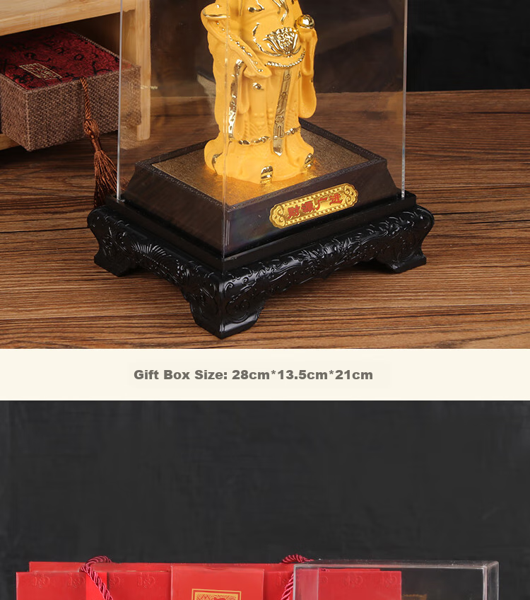 TaTanice Fortune God Decorative Ornament, Golden Buddha Statue for Home Decoration, Wealth And Safety Figurine, Business Gift for Grand Opening, Present for Clients 7
