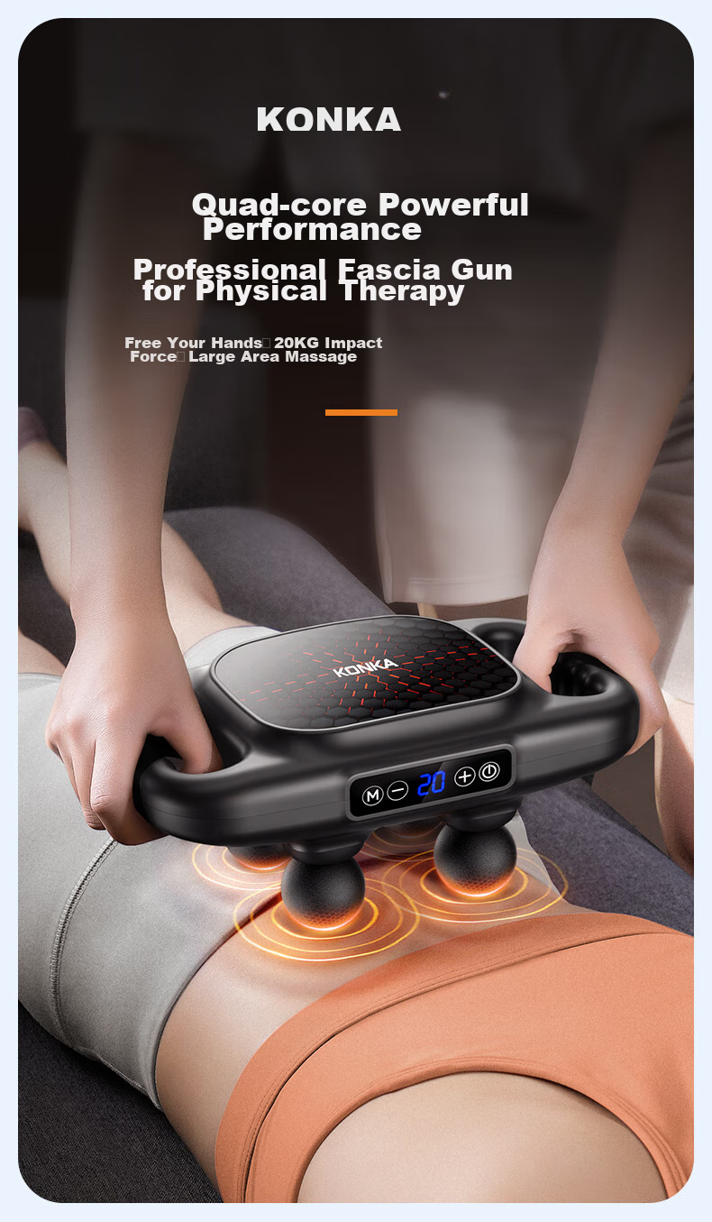 KONKA Twelve-Head Massage Gun, Fully Automatic Multi-Functional Full-Body Muscle Relaxation Massager, Professional-Grade Waist Leg Neck Fascia Gun, Birthday And New Year Gift for Parents And Boyfriends 3