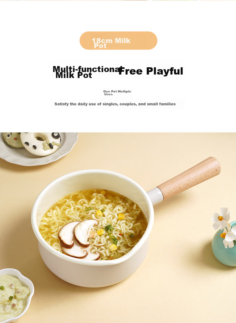 LOCK&LOCK Milk Pot for Induction Cooker And Gas Stove, Baby Food Pot, Hot Milk And Noodle Cooking Pot, Small Milk Pot, 18CM 5