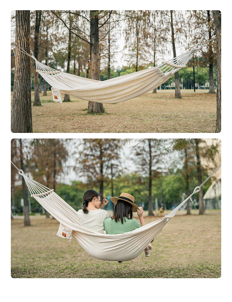 CAMEL Anti-Rollover Hammock, Outdoor Double Swing, Indoor Home Garden Hanging Net Bed 3