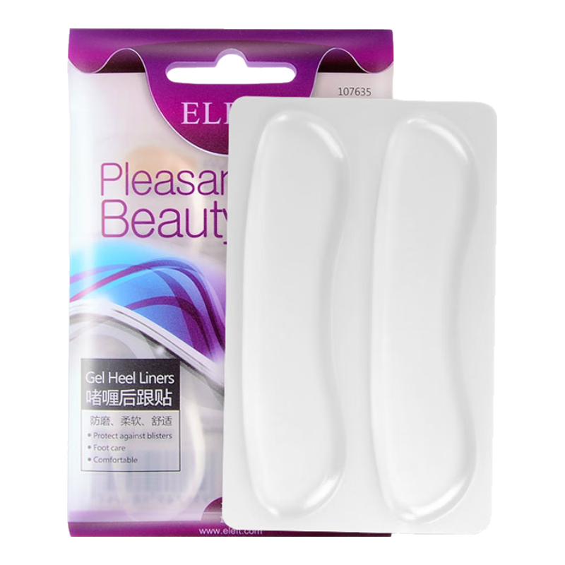 Eleft Gel Heel Grips, Anti-Slip, Half-Size Insoles for High Heels And Leather Shoes, Transparent Invisible Shoe Lifts, Gel Transparent