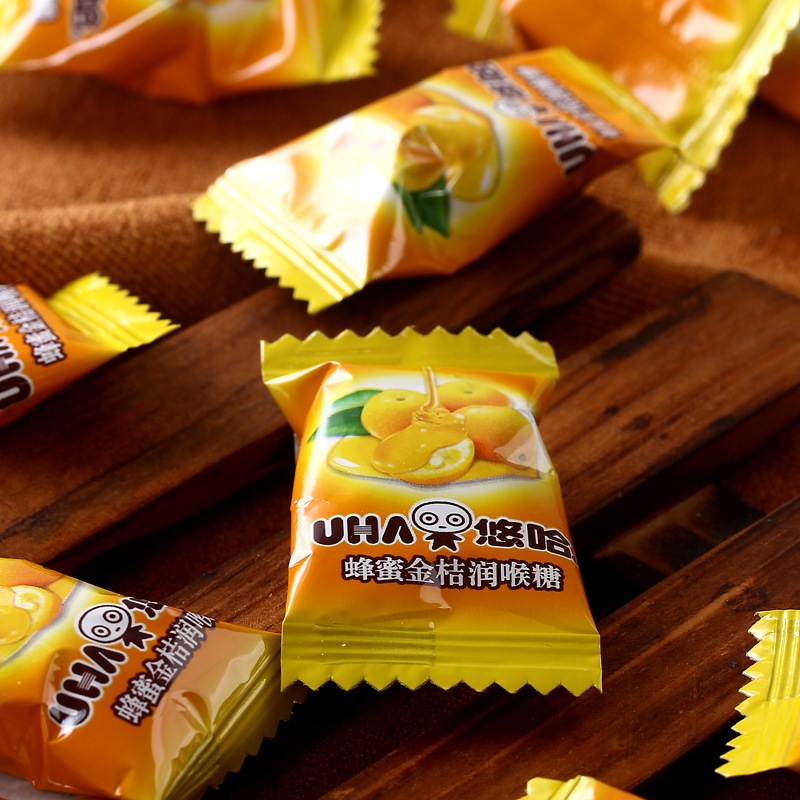 悠哈 蜂蜜金桔舒润糖 103g 润喉薄荷糖 清新口气 润肺 休闲零食