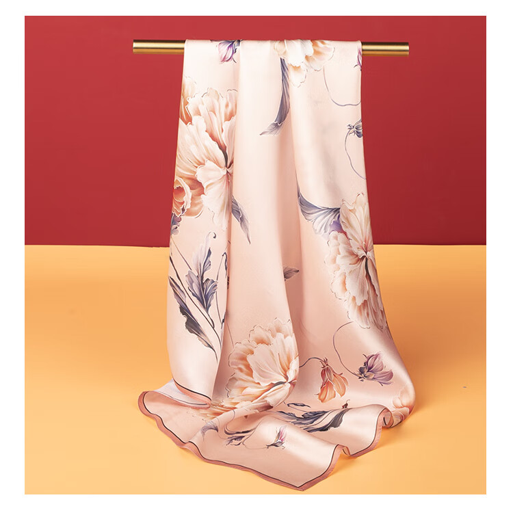 Shanghaigushi Silk Scarf, 100% Mulberry Silk Square Scarf, Satin Wrap Gift Box, Gift for Mom And Elders, Spring Breeze Brings Warmth 4