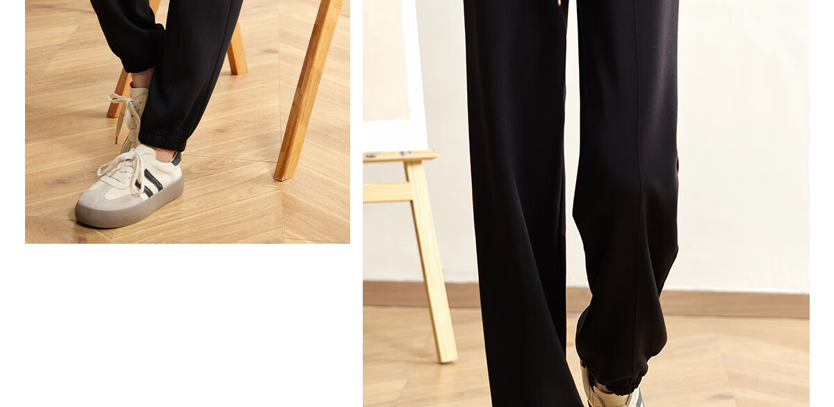 Halo Queen Women's Casual Pants with Drawstring Elastic Waist, Straight-Leg Trousers with Tapered Legs, Slimming And Versatile Sports Pants, New Product H143R1014 15