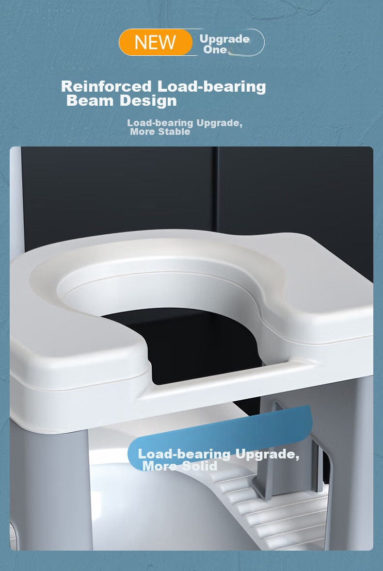 Youjialiangpin Toilet Seat, Pregnant Women's Commode Chair, Squatting Toilet, Elderly Toilet Stool, Squat-To Convertible, Height 26cm 2