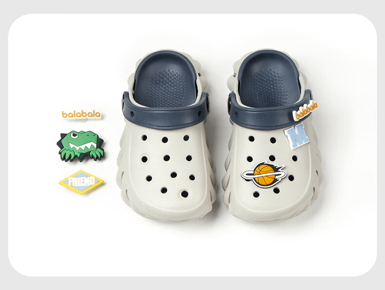 Balabala Dinosaur Kids Clog Shoes Baby Slippers Boys Indoor Soft Sole Beach Sandals Summer Outdoor Shoes for Older Boys 5
