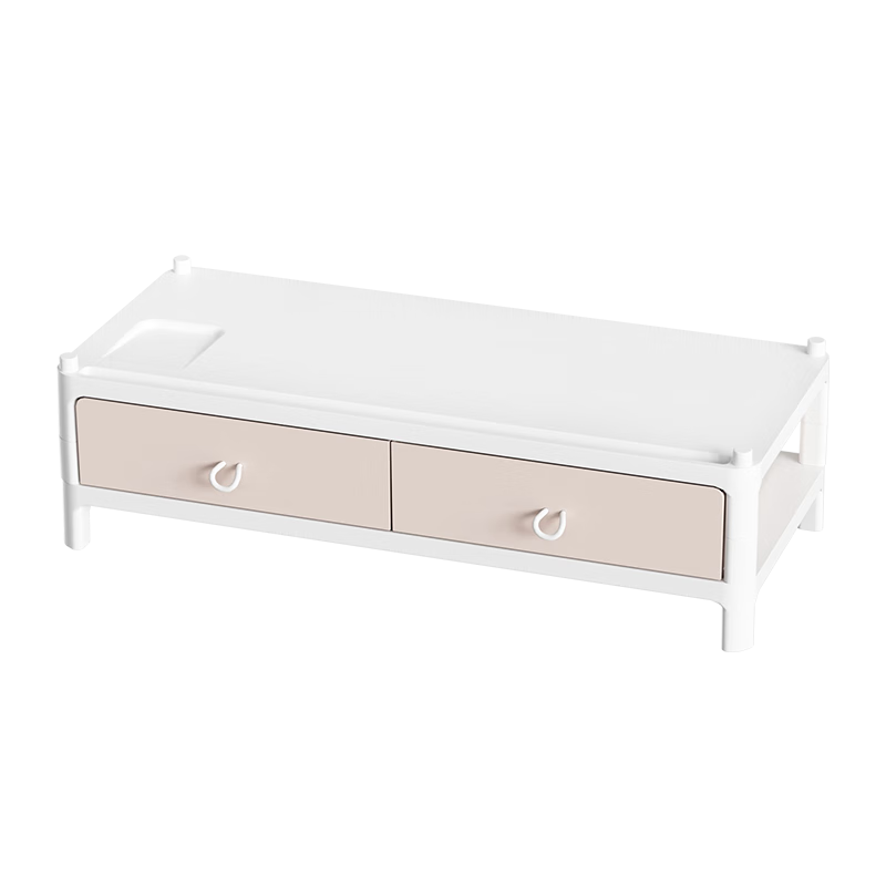 JD Jingzao Computer Monitor Riser Desktop Monitor Stand Office Desk Drawer Storage 2-Tier with Drawer