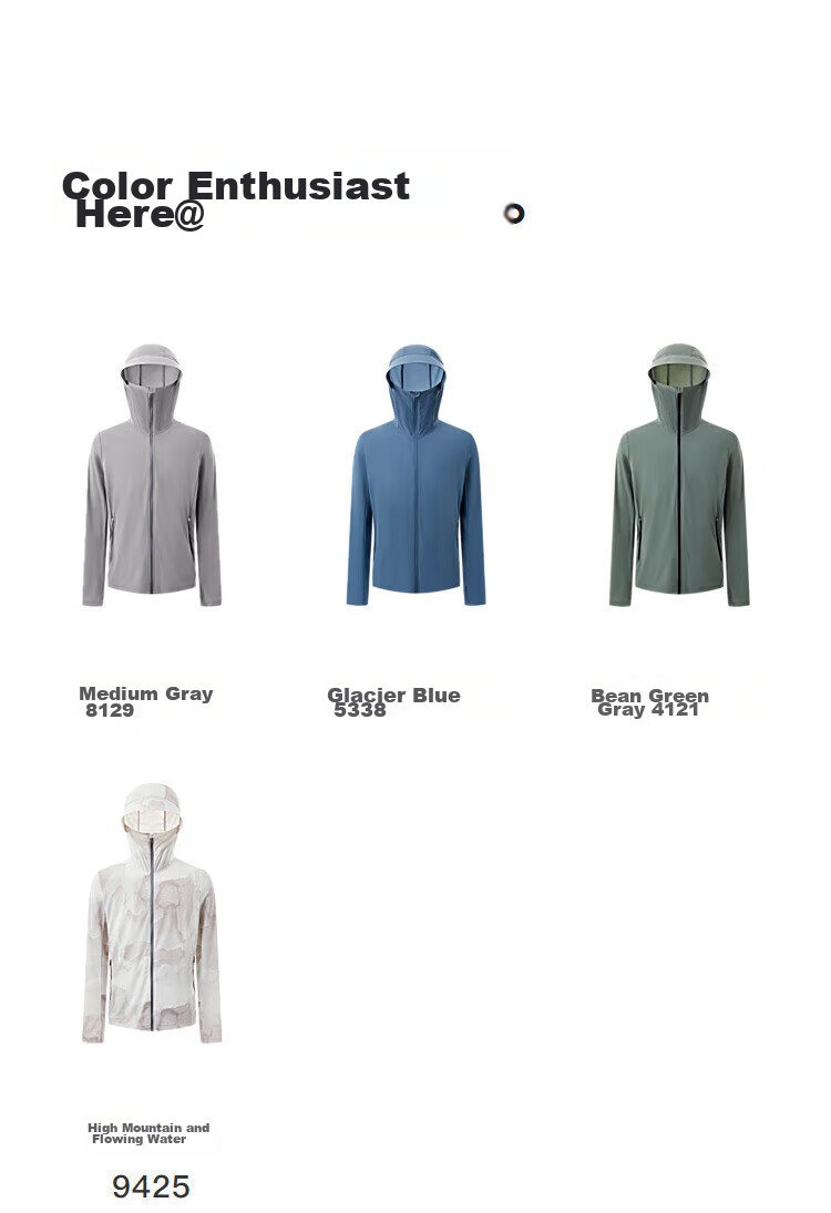 BOSIDENG Sun Protection Jacket for Men, Summer Outdoor Ice Silk Original Yarn Fishing Shirt, Cool Breathable Sports Cycling Hooded Coat 19