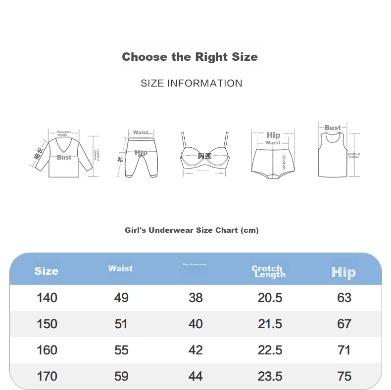 AIMER KIDS Girls' Underwear, Tencel Cotton Mid-Rise Boyshorts, 2-Pack, Antibacterial Full-Length Pants for Teen Girls, Black And White, Size 160 10