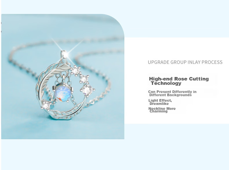 MANHE S925 Silver Necklace for Women, 2026 New Style, Luxurious High-End Collarbone Chain, Birthday Gift for Wife Or Girlfriend 8