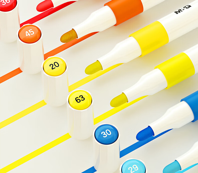 M&G Stationery, 36-Color Acrylic Markers, Children's And Student Watercolor Pens, Drawing Brushes, Waterproof Hand-Drawing, Guka Graffiti, Birthday And Graduation Gift, APMT3309 6