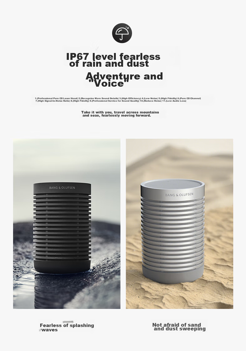 B&O Beosound Explore Wireless Bluetooth Speaker, Portable B&O Audio Mini Waterproof Sports Personal Speaker, Misty Gray, Holiday Gift [Gong Jun Endorsement] 7