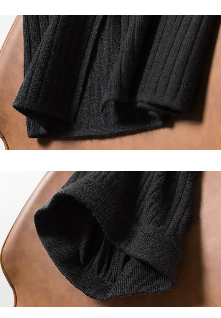 Demana Split Slim Fit Warm Fashion Knit Skirt Autumn Winter Dark Gray M 4