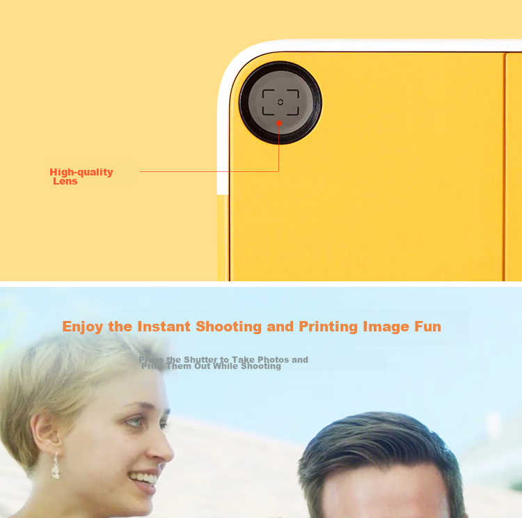 KODAK PRINTOMATIC Camera, Black And White, Instant Printing (Print As You Take, No Ink Printing, Simple Contrasting Colors), Gift Box Set 6