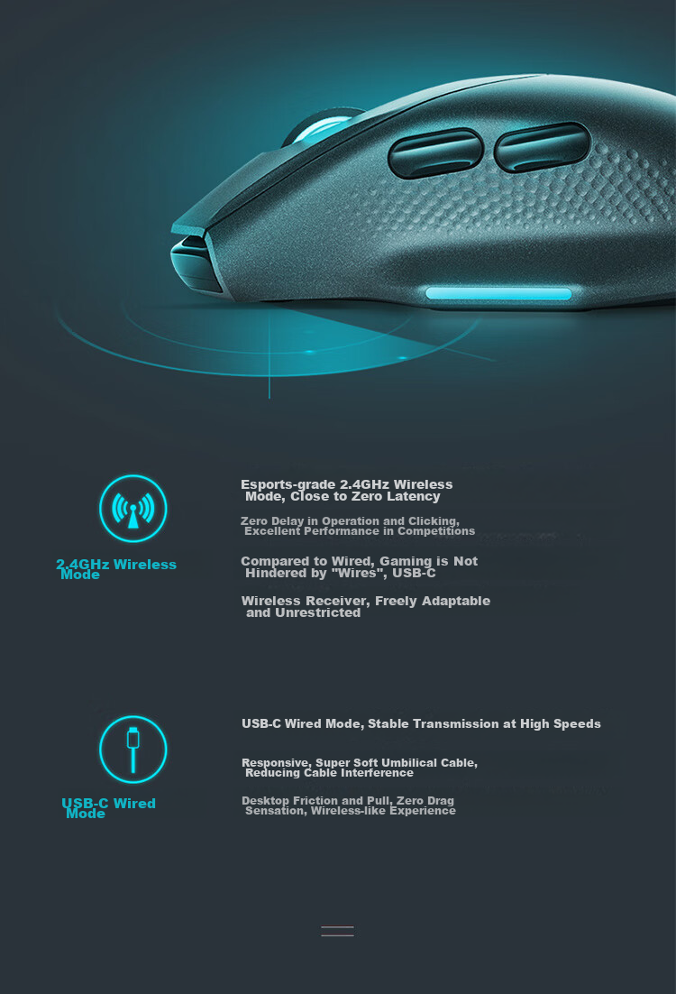 Alienware AW620M Gaming Mouse, Dual-Mode 2.4G Wireless High-End Professional E-Sports Macro Mouse, RGB Lighting Effects, Magnetic Rebound Ergonomic Design, Holiday Gift, Black 11