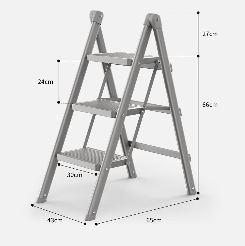Kentai Folding Ladder, Household A-Frame Ladder, Indoor Multi-Functional Thickened Four-Step Engineering Flower Stand Ladder F1W-HUI4 20